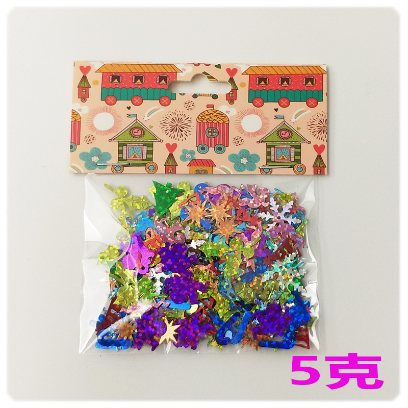 Yaleduo Pet Laser Christmas Series Sequin Gift Box Angel Mixed Sequin Clothing Sewing Festival DIY Accessories