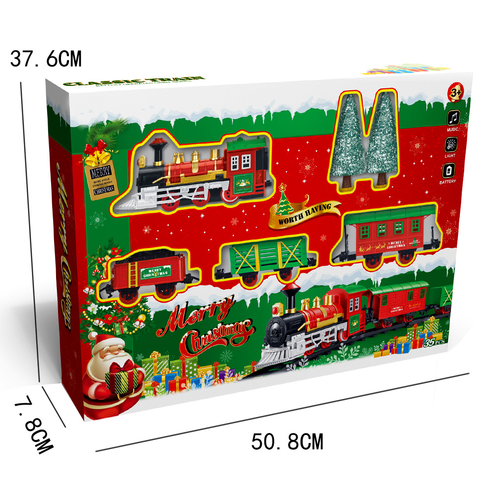Train Toy Cross-Border Supply Boy Toy Car Electric Rail Car Children's Toy Christmas Train Gift Foreign Trade New