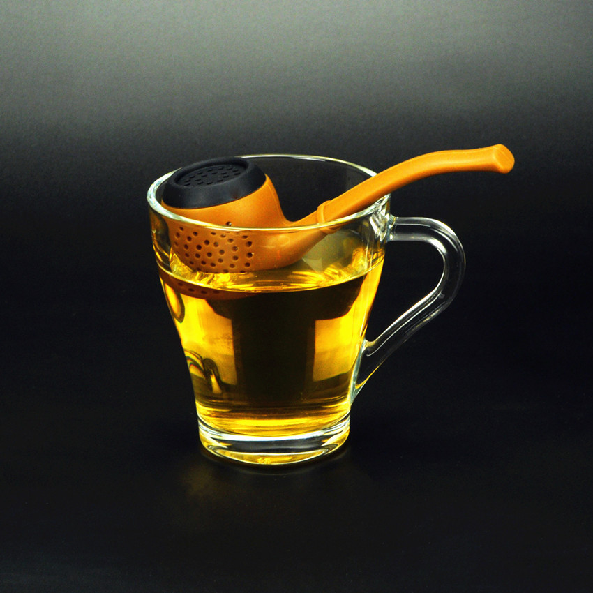 New Style Pipe Silicone Tea Making Device Santa Claus Shisha Pipe Tea Set Tea Filter Christmas Gift