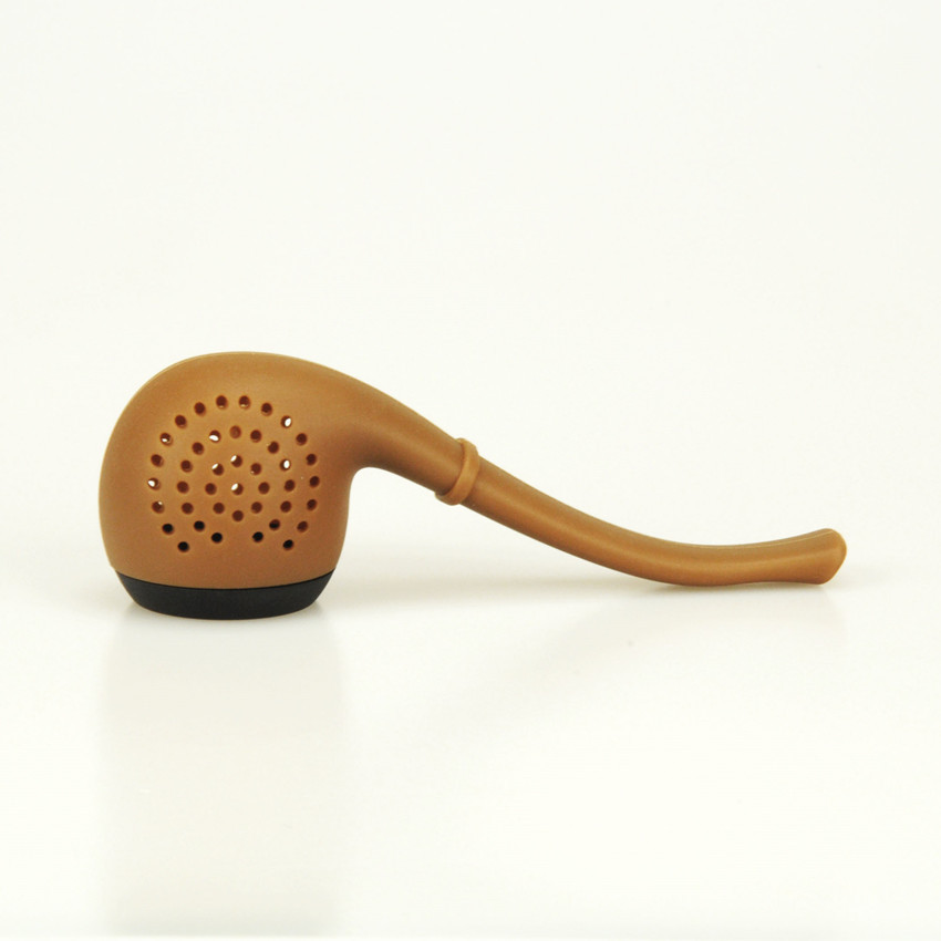 New Style Pipe Silicone Tea Making Device Santa Claus Shisha Pipe Tea Set Tea Filter Christmas Gift