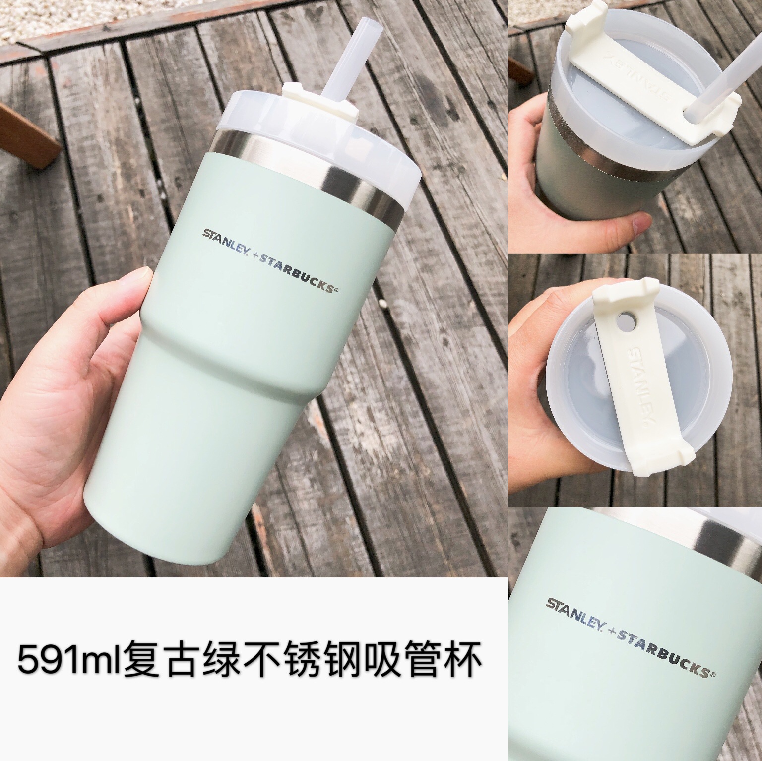 Double-Layer Large Capacity Car Thermos Cup Holiday Gift Stainless Steel Christmas Stanley Cooperation Cup with Straw Double-Layer Large Capacity Car Thermos Cup Holiday Gift Stainless Steel Christmas Stanley Cooperation Cup with Straw