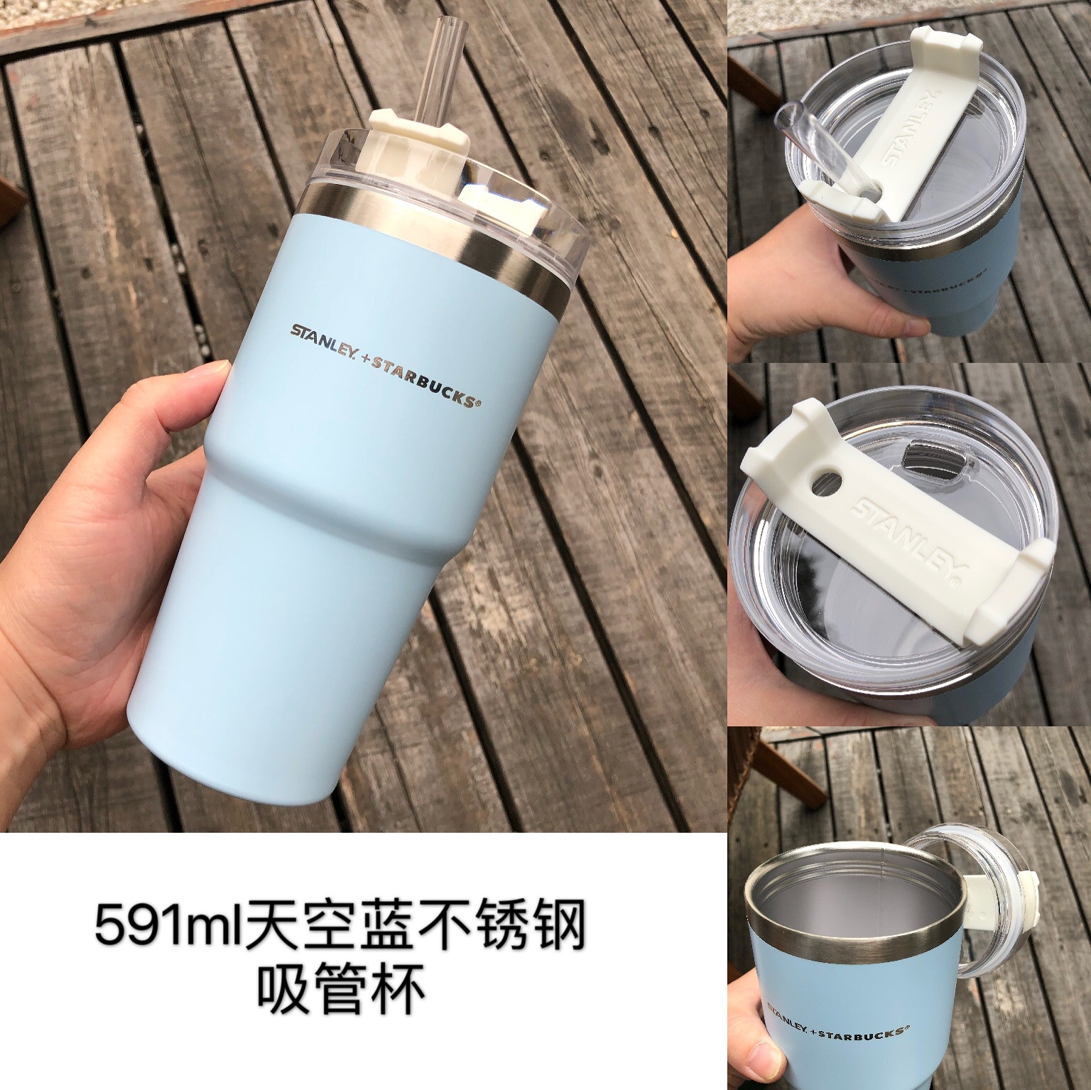 Double-Layer Large Capacity Car Thermos Cup Holiday Gift Stainless Steel Christmas Stanley Cooperation Cup with Straw Double-Layer Large Capacity Car Thermos Cup Holiday Gift Stainless Steel Christmas Stanley Cooperation Cup with Straw