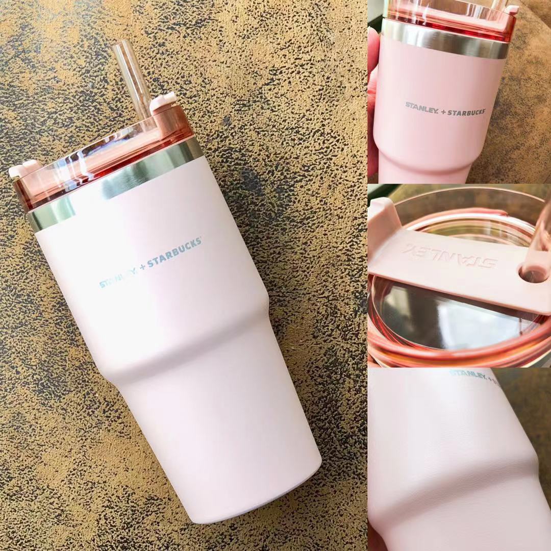 Double-Layer Large Capacity Car Thermos Cup Holiday Gift Stainless Steel Christmas Stanley Cooperation Cup with Straw Double-Layer Large Capacity Car Thermos Cup Holiday Gift Stainless Steel Christmas Stanley Cooperation Cup with Straw