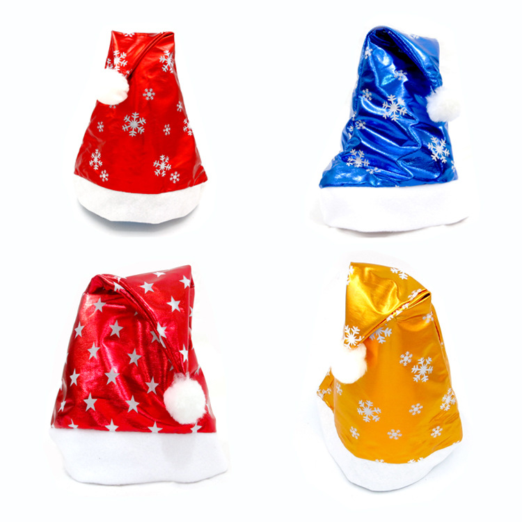 Christmas Hat Glossy Silk Snowflake Christmas Hat Children Adult Christmas Hat Christmas Hat Glossy Silk Snowflake Christmas Hat Children Adult Christmas Hat