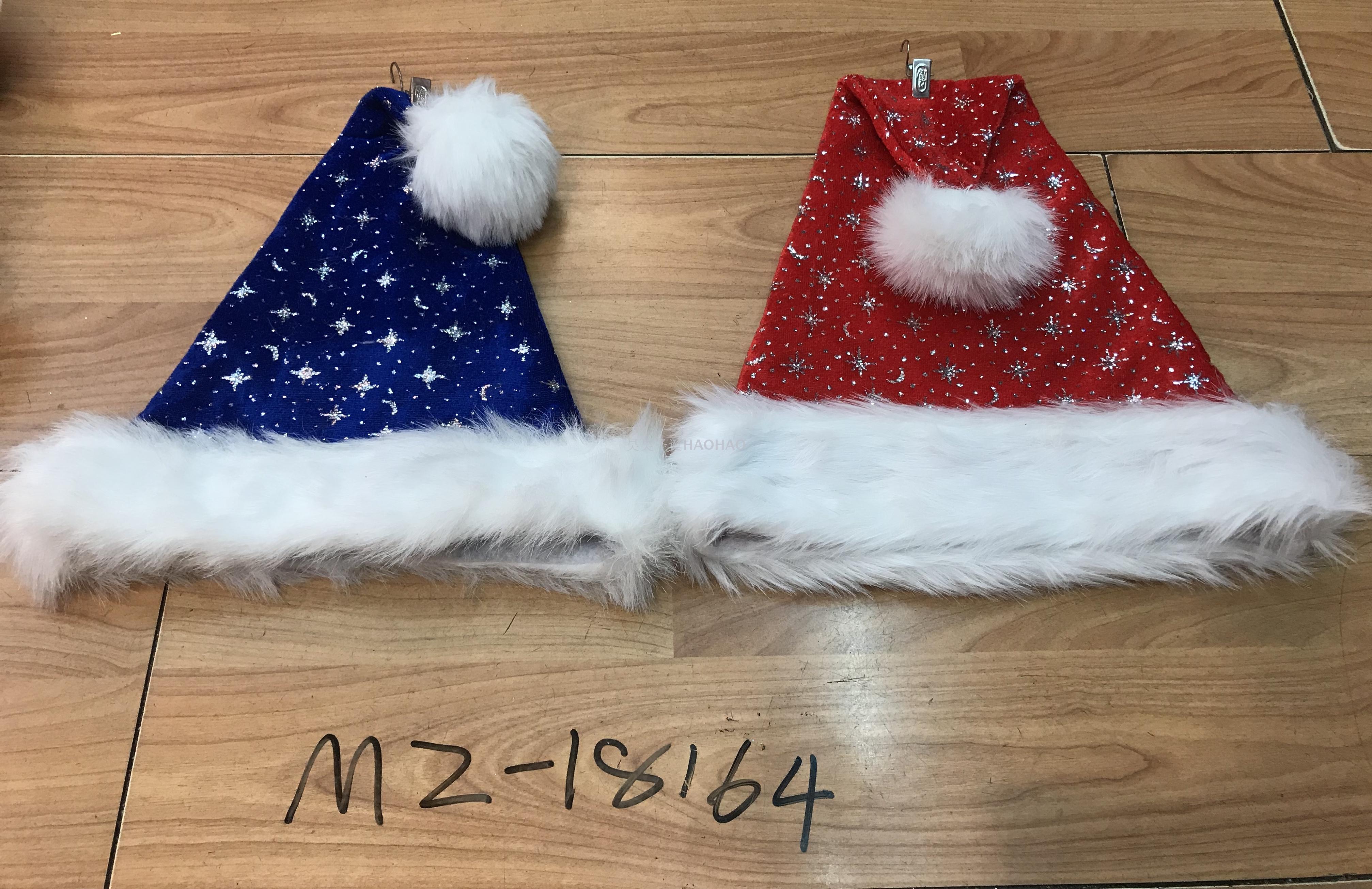 Christmas Hat High-Grade Velvet Hat Christmas Holiday Decoration Party Supplies Adult Christmas Hat Factory Direct Sales