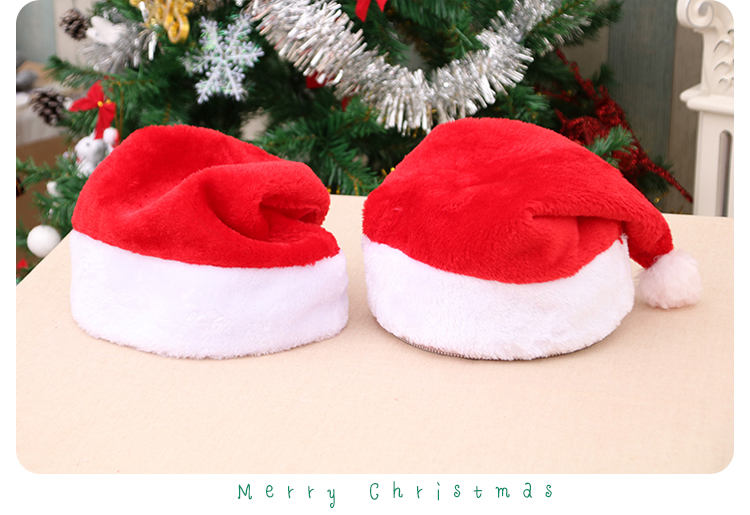 Christmas Hat High-End Christmas Short Plush Hat Christmas Product Adult Christmas Hat Party Christmas Hat High-End Christmas Short Plush Hat Christmas Product Adult Christmas Hat Party