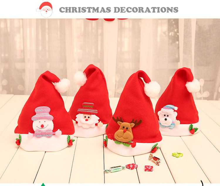 Christmas Decorations Christmas Stickers Bead Caps Cartoon Children Hat Non-Woven Christmas Antler Hat Doll Christmas Hat Christmas Decorations Christmas Stickers Bead Caps Cartoon Children Hat Non-Woven Christmas Antler Hat Doll Christmas Hat