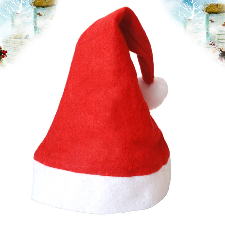 Foreign Trade Non-Woven Christmas Cap Gift Decoration Children Adult Christmas Hat Christmas Party Performance Cap