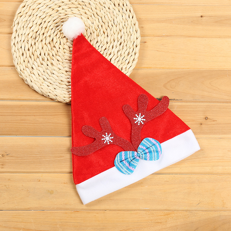 Christmas Hat Adult and Children Brushed Gold Powder Antlers Christmas Hat Christmas Party Holiday Decoration Supplies