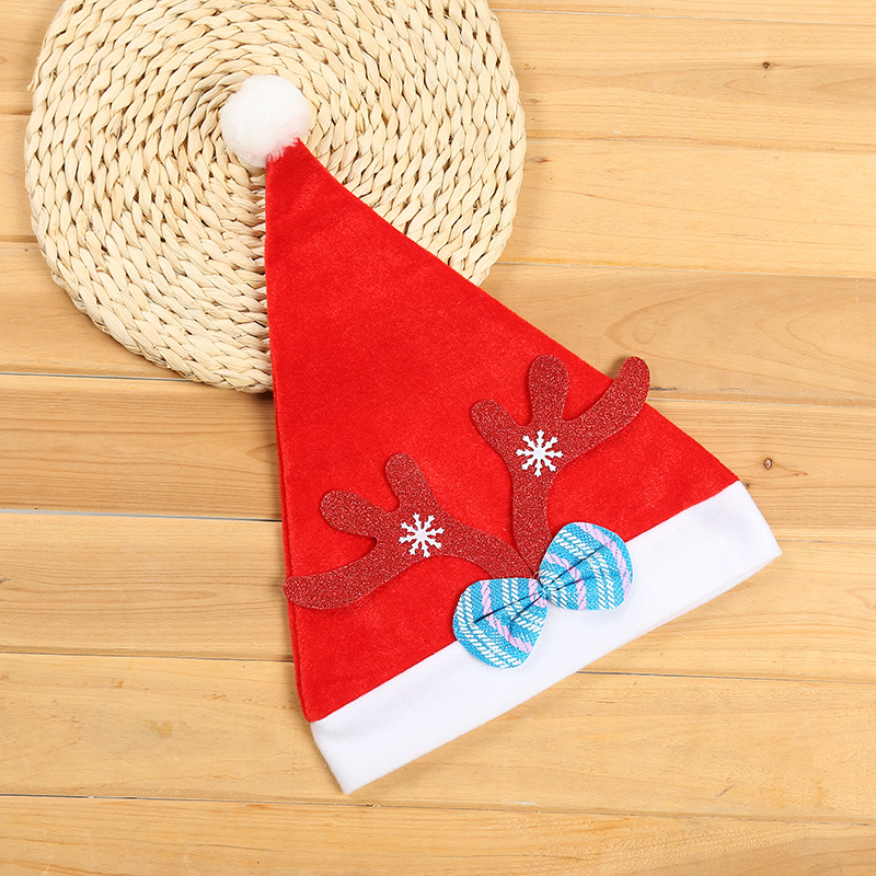 Christmas Hat Adult and Children Brushed Gold Powder Antlers Christmas Hat Christmas Party Holiday Decoration Supplies