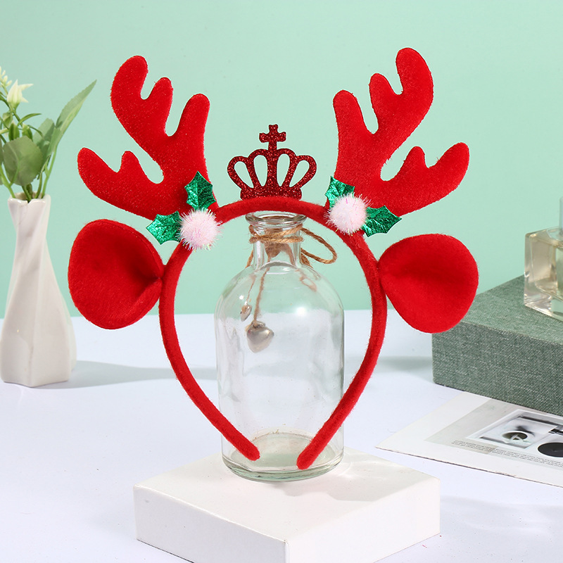 New Christmas Headband Children Headwear Christmas Hat Headband Hairpin Adult Snowman Antlers Head Buckle Decoration Dress up