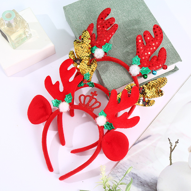 New Christmas Headband Children Headwear Christmas Hat Headband Hairpin Adult Snowman Antlers Head Buckle Decoration Dress up New Christmas Headband Children Headwear Christmas Hat Headband Hairpin Adult Snowman Antlers Head Buckle Decoration Dress up