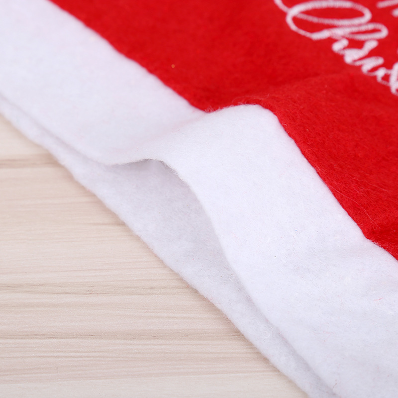 Non-Woven Embroidery Christmas Hat Christmas New Christmas Hat for the Elderly Adult and Children Christmas Decorative Hat