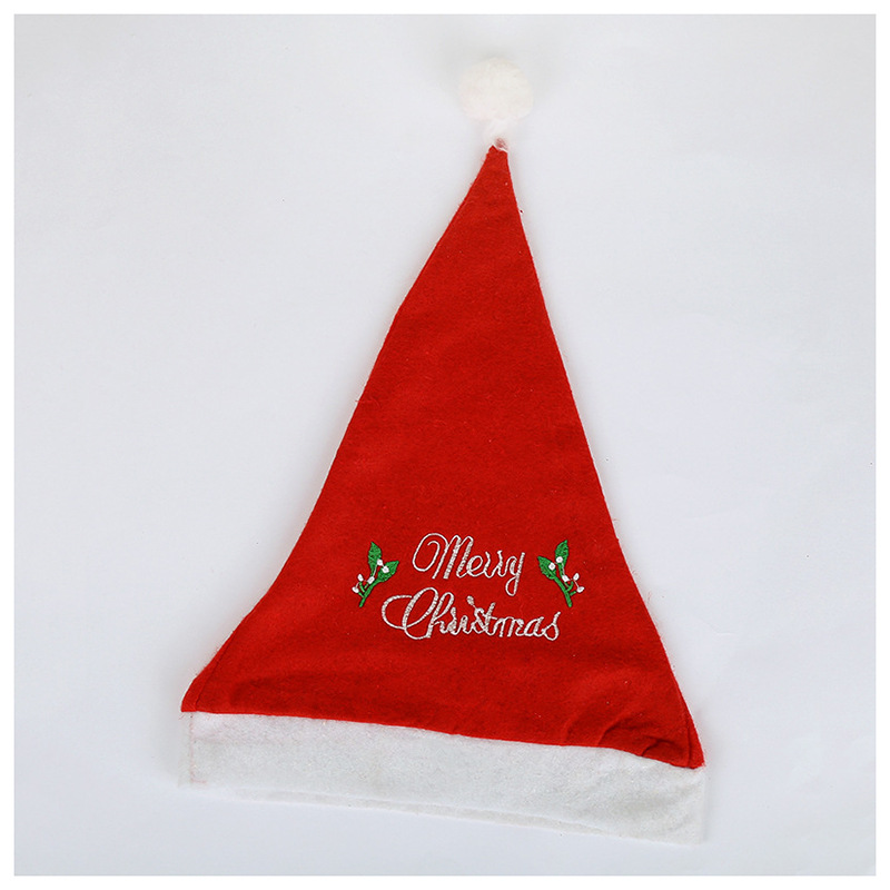 Non-Woven Embroidery Christmas Hat Christmas New Christmas Hat for the Elderly Adult and Children Christmas Decorative Hat