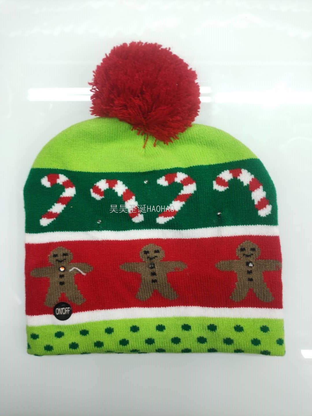 Wool Christmas Hat Adult and Children Knitted Christmas Hat Christmas Hat Colorful Luminous Knitted Hat High-End Elderly Christmas Hat