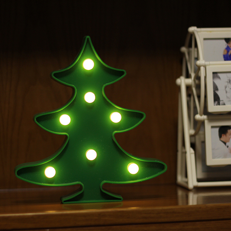 INS Flamingo String Small Colored Lights Christmas Tree Photo Props Chic Cactus Room Decorative Table Lamp