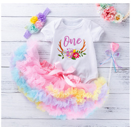 Christmas Big Snowflake Baby's Gown Baby Suit Cotton Long Sleeve 02 Years Old Baby Dress Wish Amazon Hot Sale