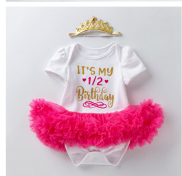 Christmas Big Snowflake Baby's Gown Baby Suit Cotton Long Sleeve 02 Years Old Baby Dress Wish Amazon Hot Sale