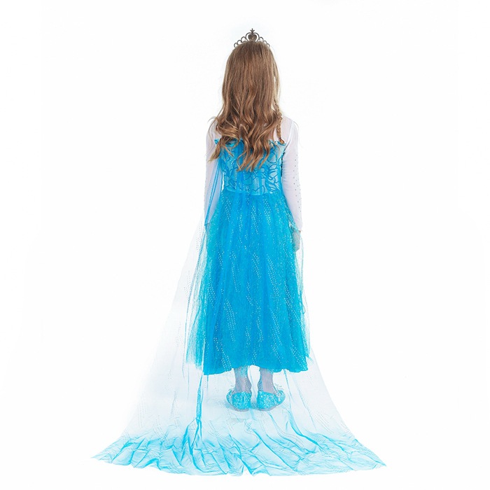 2021 Christmas Children&#039;s Clothing Frozen Princess Skirt Elsa Elsa Girl&#039;s Long-Sleeved Dress Yama
