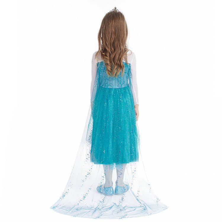 2021 Christmas Children's Clothing Frozen Princess Skirt Elsa Elsa Girl's Long-Sleeved Dress Yama