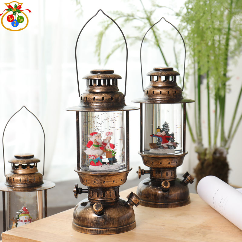Tiktok Storm Lantern Wedding Light Vintage Steam Light Festive Dress European-Style Decorations Decoration Christmas Crystal Box Wish Storm Lantern Crystal