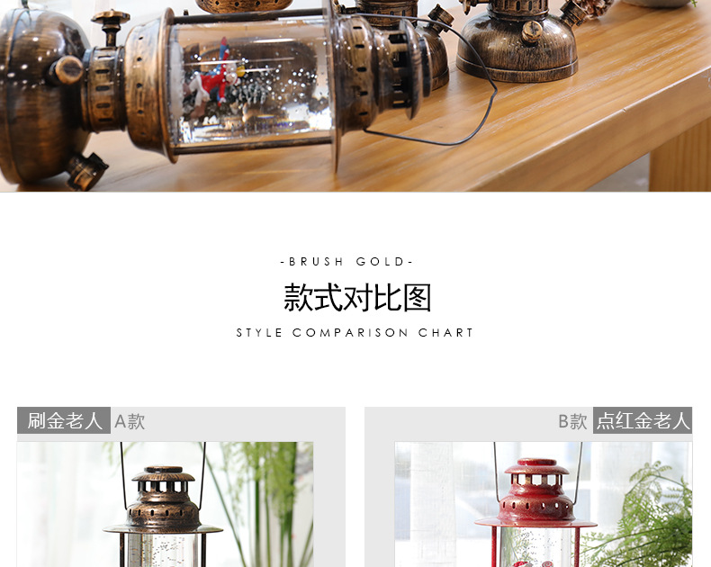Tiktok Storm Lantern Wedding Light Vintage Steam Light Festive Dress European-Style Decorations Decoration Christmas Crystal Box Wish Storm Lantern Crystal
