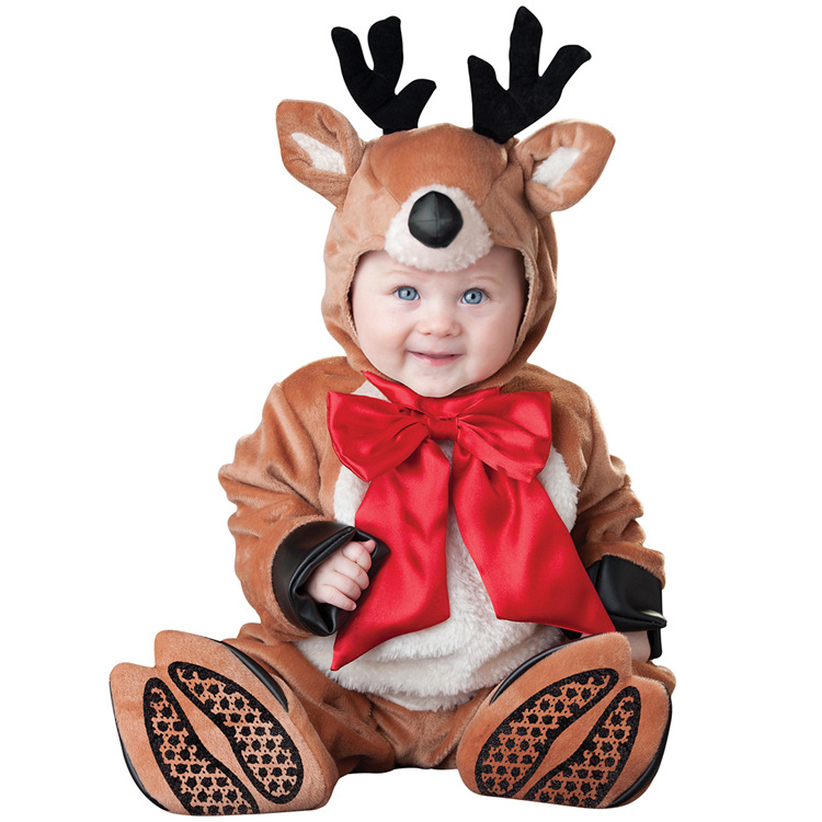 Meng Beibei Christmas Halloween Babies' Dress One-Piece Suit Animal Model Clothing Performance Clothing