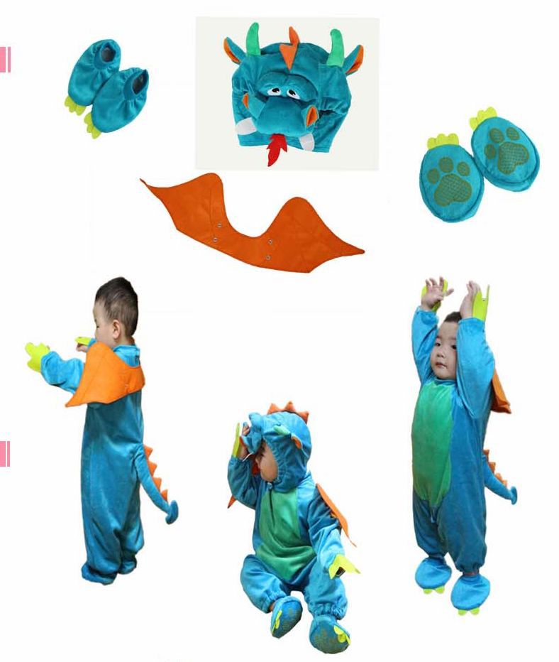 Meng Beibei Christmas Halloween Babies' Dress One-Piece Suit Animal Model Clothing Performance Clothing