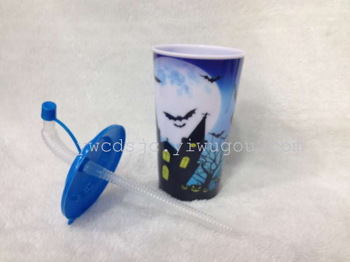 Sweet Straw plastic cup children portable cup Halloween supplies cup Sweet Straw plastic cup children portable cup Halloween supplies cup