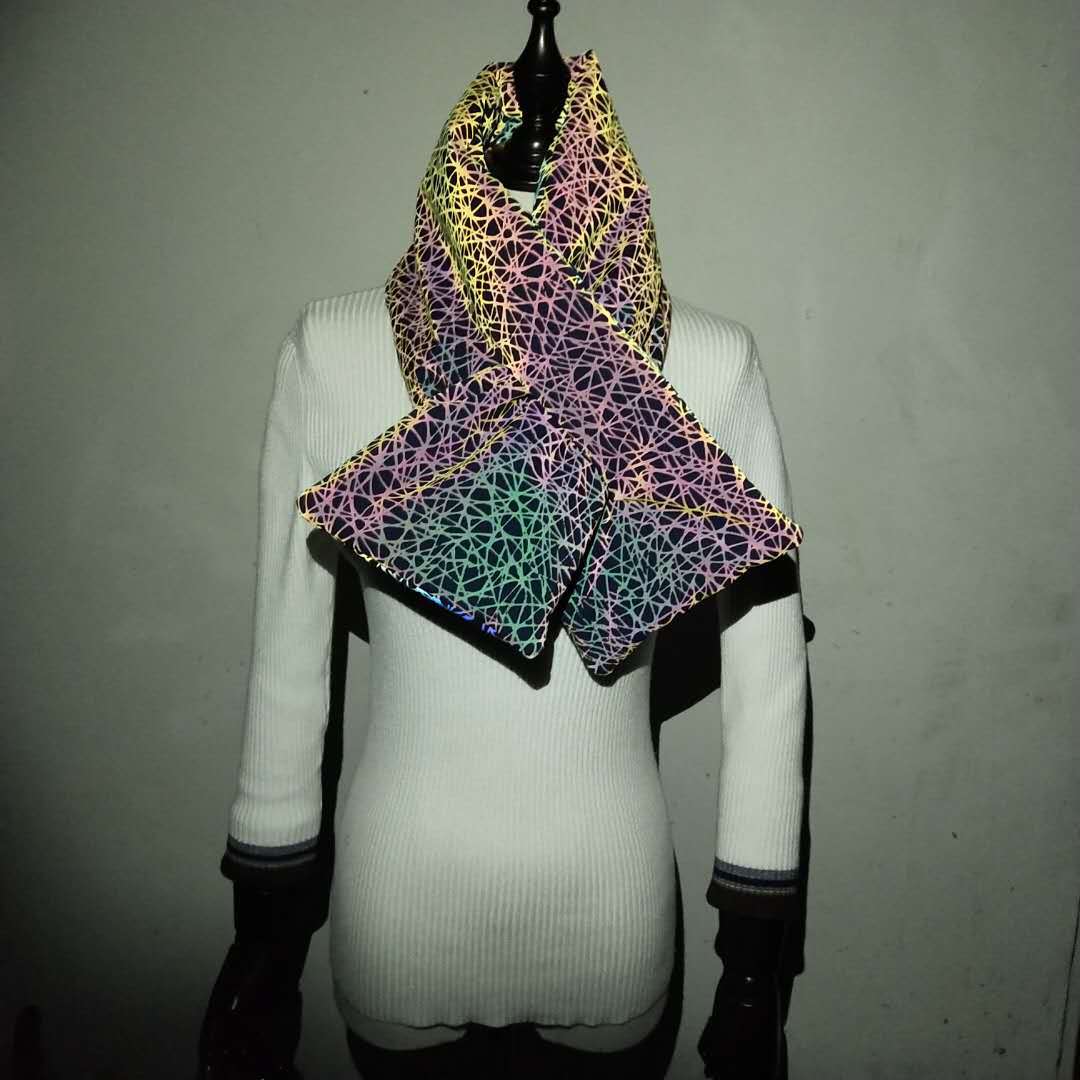 Cross border hot style costume douyin hot style colorful reflective nest winter scarf bar and nightclub Halloween supplies Cross border hot style costume douyin hot style colorful reflective nest winter scarf bar and nightclub Halloween supplies