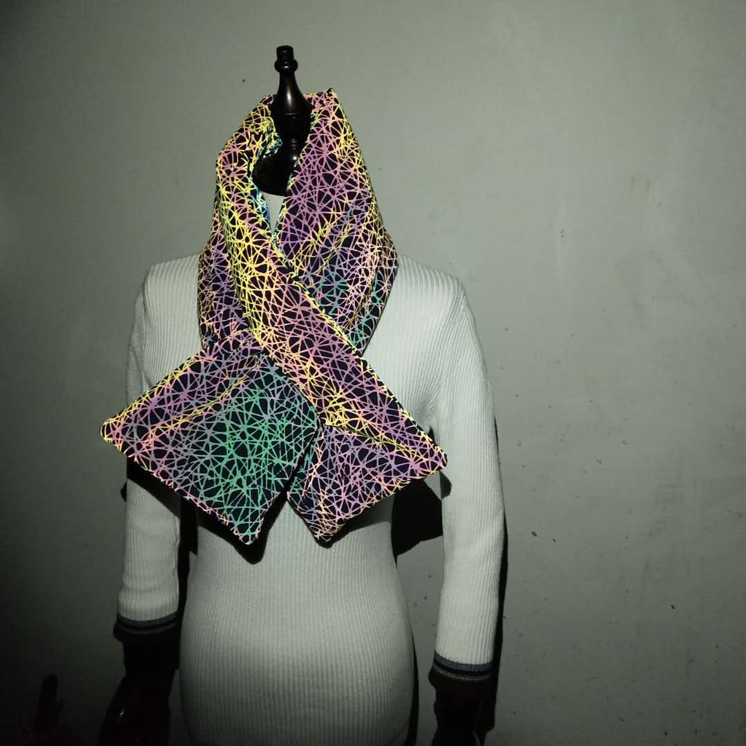 Cross border hot style costume douyin hot style colorful reflective nest winter scarf bar and nightclub Halloween supplies Cross border hot style costume douyin hot style colorful reflective nest winter scarf bar and nightclub Halloween supplies