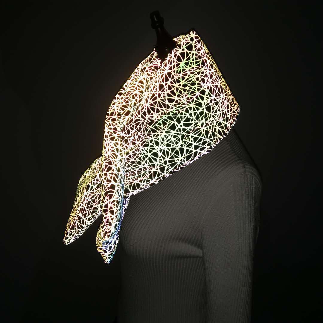 Cross border hot style costume douyin hot style colorful reflective nest winter scarf bar and nightclub Halloween supplies Cross border hot style costume douyin hot style colorful reflective nest winter scarf bar and nightclub Halloween supplies