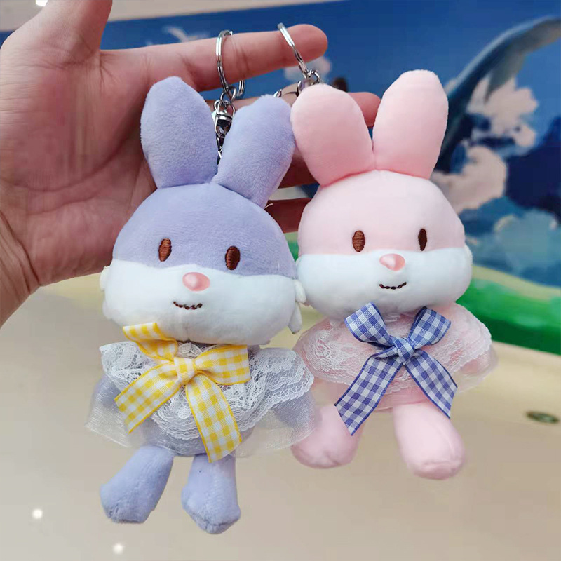 Cartoon Shawl Bunny Keychain Doll Pendant Cute Trumpet Doll Doll Schoolbag Pendant Plush Toy