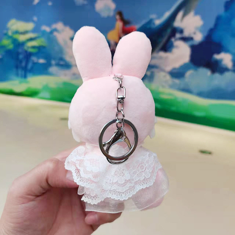 Cartoon Shawl Bunny Keychain Doll Pendant Cute Trumpet Doll Doll Schoolbag Pendant Plush Toy