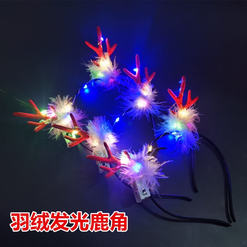 Christmas Luminous Headband Antlers Magic Magic Wand Children&#039;s Toys Wholesale Push Small Gifts Night Market Stall