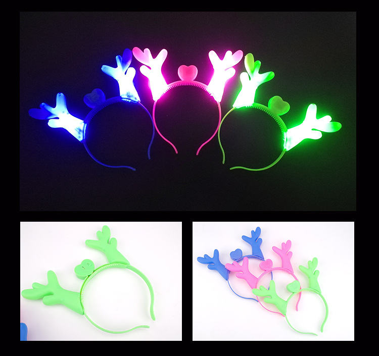 Christmas Luminous Headband Antlers Magic Magic Wand Children's Toys Wholesale Push Small Gifts Night Market Stall