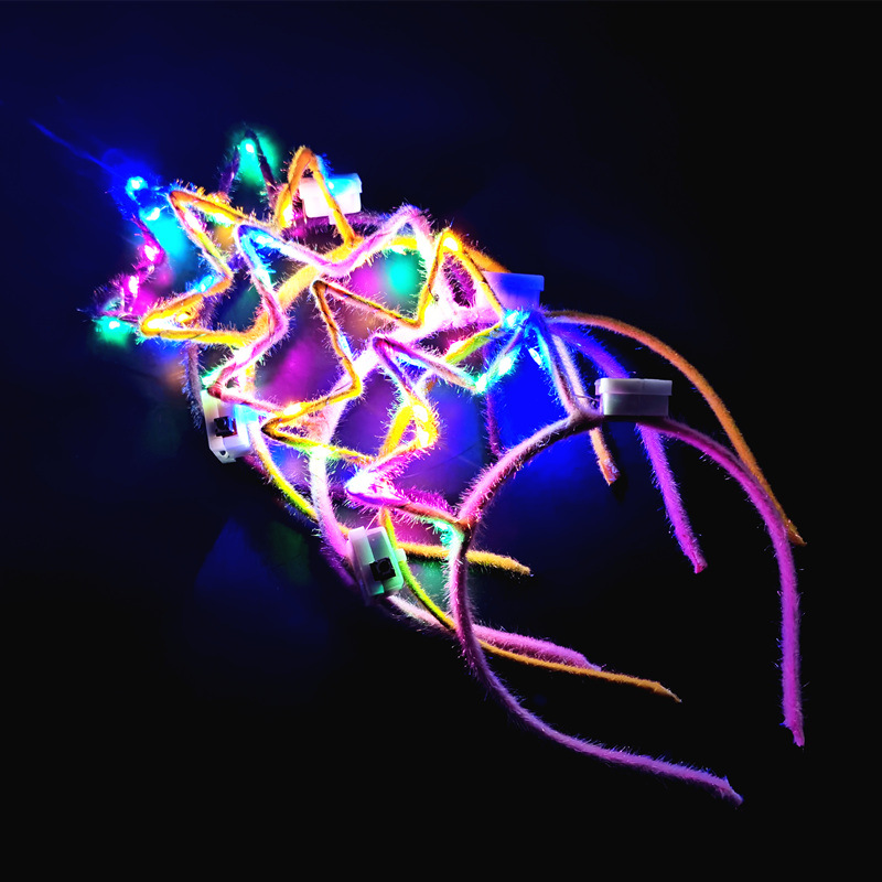 Christmas Luminous Headband Antlers Magic Magic Wand Children's Toys Wholesale Push Small Gifts Night Market Stall