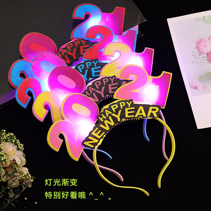 88 New Luminous Horn Antlers Crown Barrettes Bow Headdress Flash Fluorescent Toy Batch Luminous Antlers