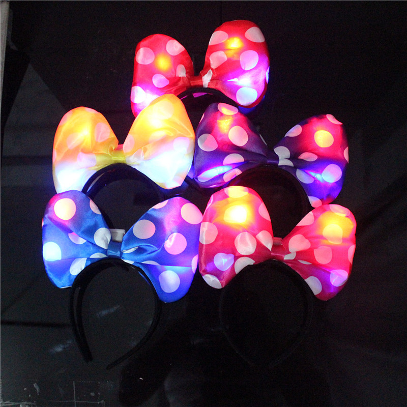88 New Luminous Horn Antlers Crown Barrettes Bow Headdress Flash Fluorescent Toy Batch Luminous Antlers