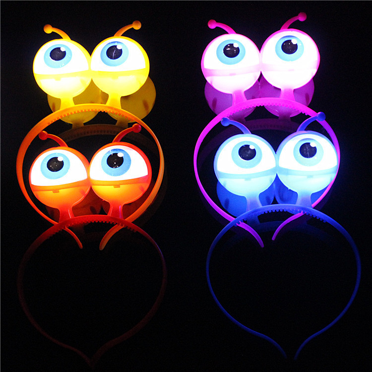 88 New Luminous Horn Antlers Crown Barrettes Bow Headdress Flash Fluorescent Toy Batch Luminous Antlers