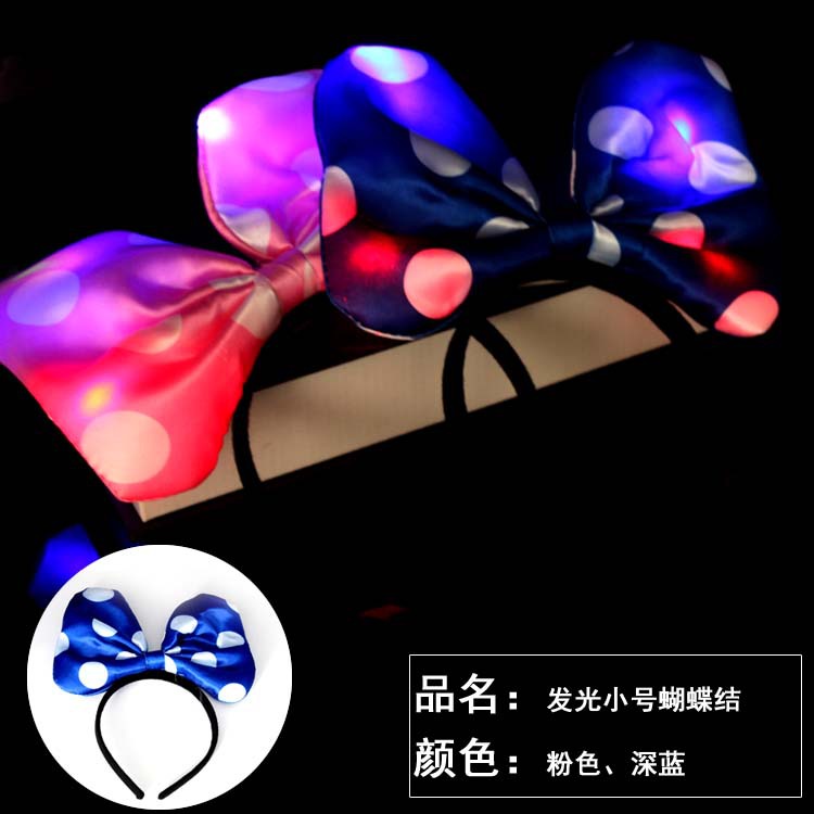 88 New Luminous Horn Antlers Crown Barrettes Bow Headdress Flash Fluorescent Toy Batch Luminous Antlers