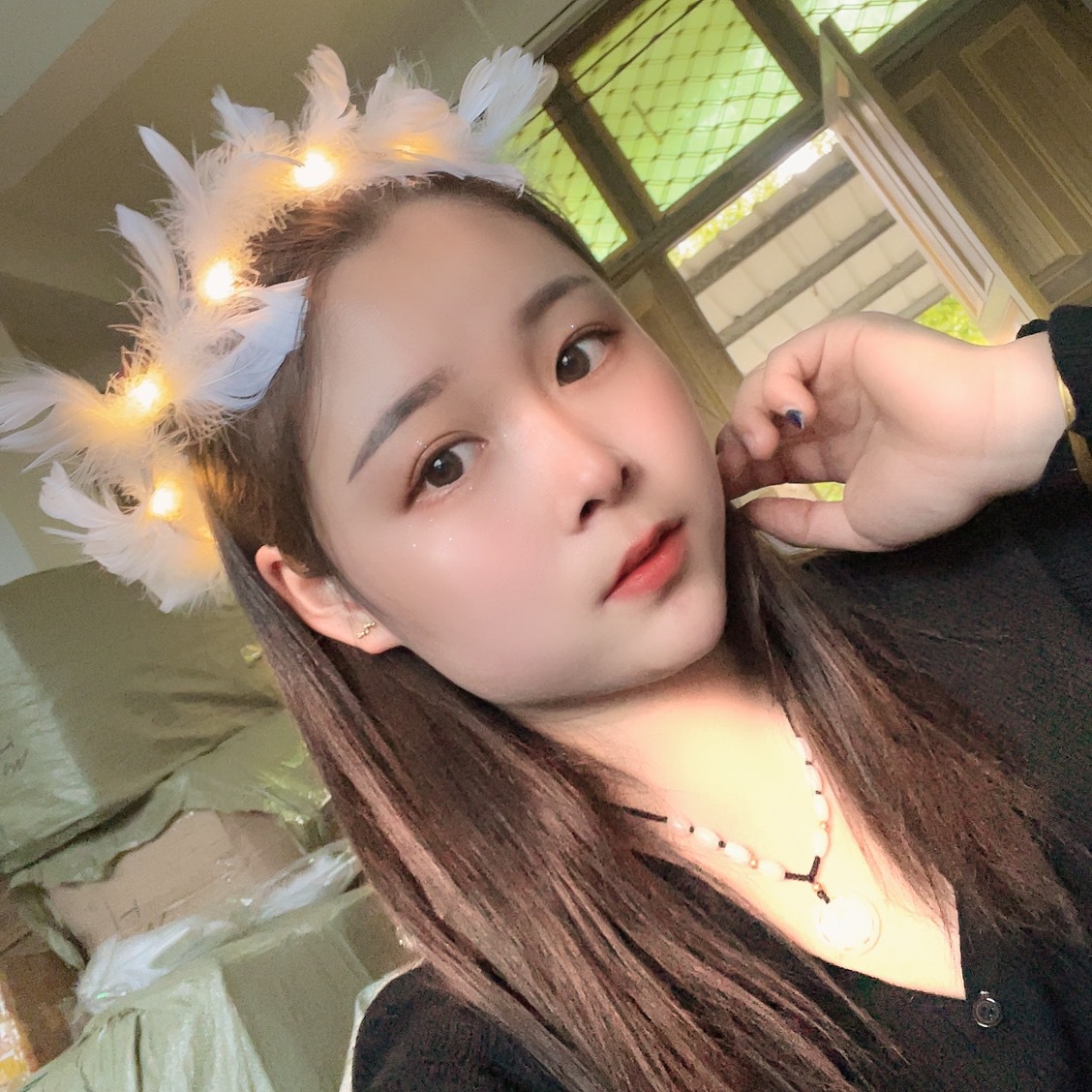 New Luminous Feather Antlers Headdress Christmas Toys Stall Supply Square Night Market Travel Hot Sale at Scenic Spot Toys