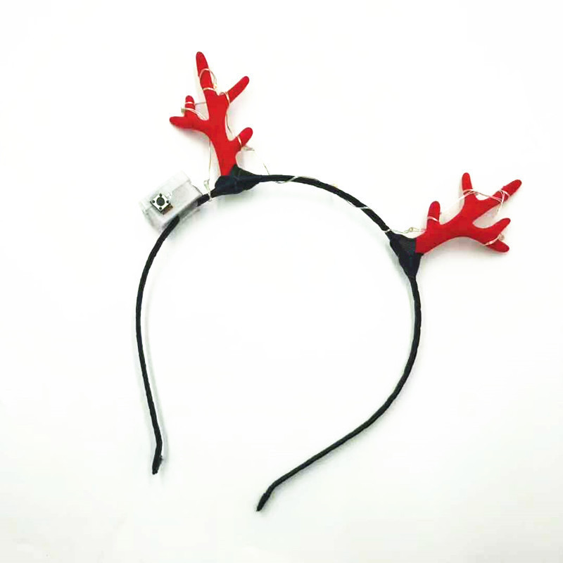 Christmas Headwear Antlers Concert Glowing Headdress Night Market Hot Sale Antlers Headband Wholesale Luminous Antlers