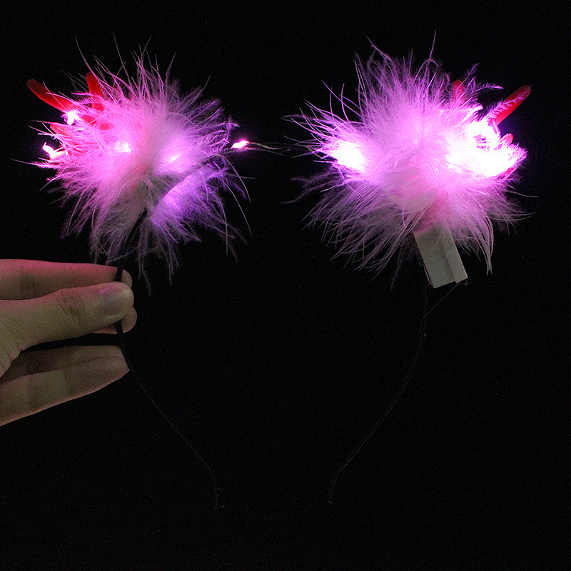 Christmas Headwear Antlers Concert Glowing Headdress Night Market Hot Sale Antlers Headband Wholesale Luminous Antlers