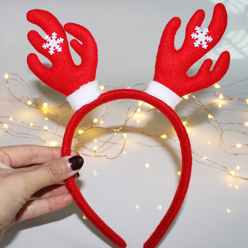 Christmas Head Band Internet Celebrity Luminous Antlers Headband Christmas Headwear Antler Barrettes Creative Headdress Push Small Gift