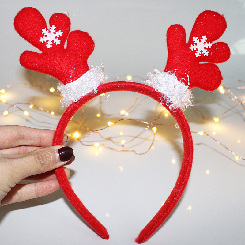 Christmas Head Band Internet Celebrity Luminous Antlers Headband Christmas Headwear Antler Barrettes Creative Headdress Push Small Gift
