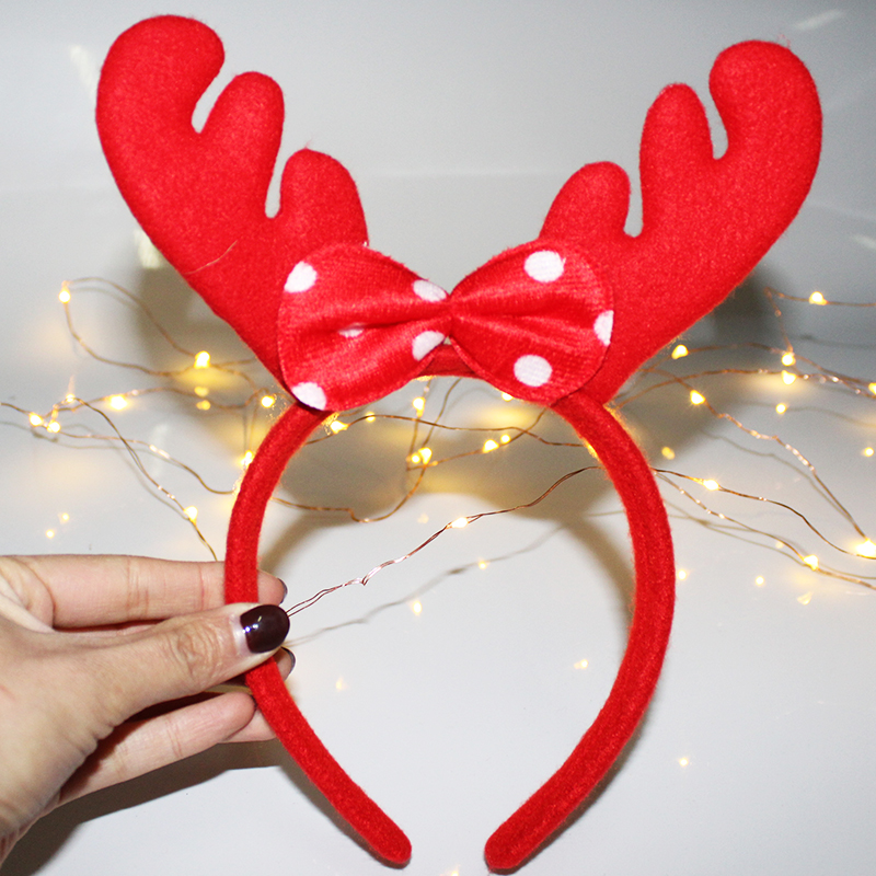 Christmas Head Band Internet Celebrity Luminous Antlers Headband Christmas Headwear Antler Barrettes Creative Headdress Push Small Gift