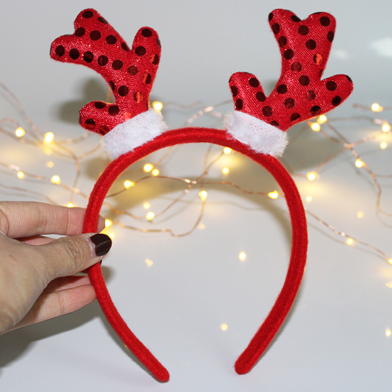 Christmas Head Band Internet Celebrity Luminous Antlers Headband Christmas Headwear Antler Barrettes Creative Headdress Push Small Gift