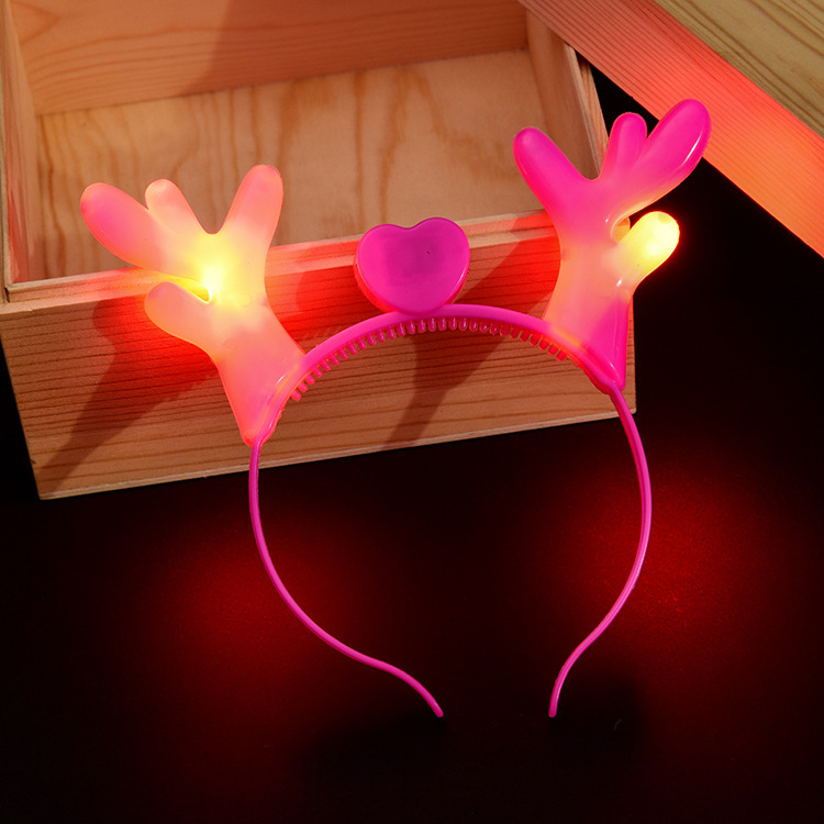 Luminous Antlers Flash Christmas Headwear Dragon Horn Led Luminous Toy Night Market Stall Hot Sale Horn Headband