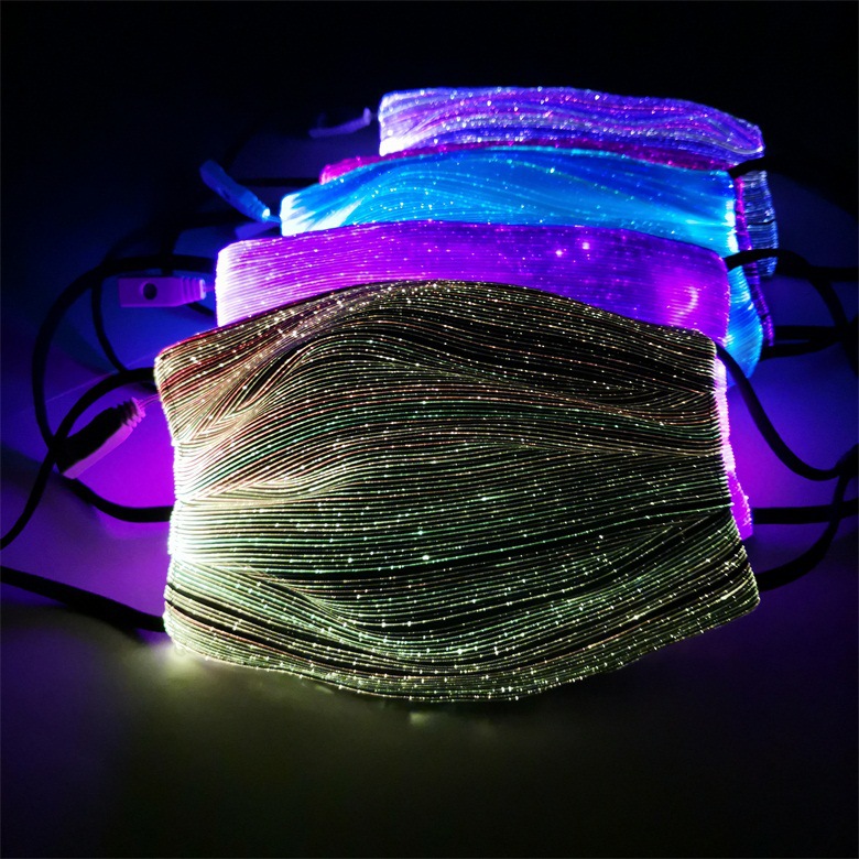 Tik Tok Amazon LED Fiber-optic Glow Mask Night Bar Disco equipped with Halloween Flash Mask